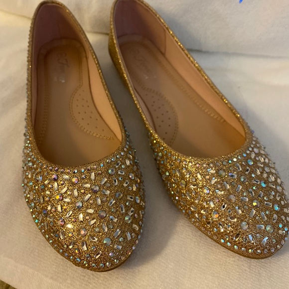 Shoes Gold Ballerina Flats Poshmark